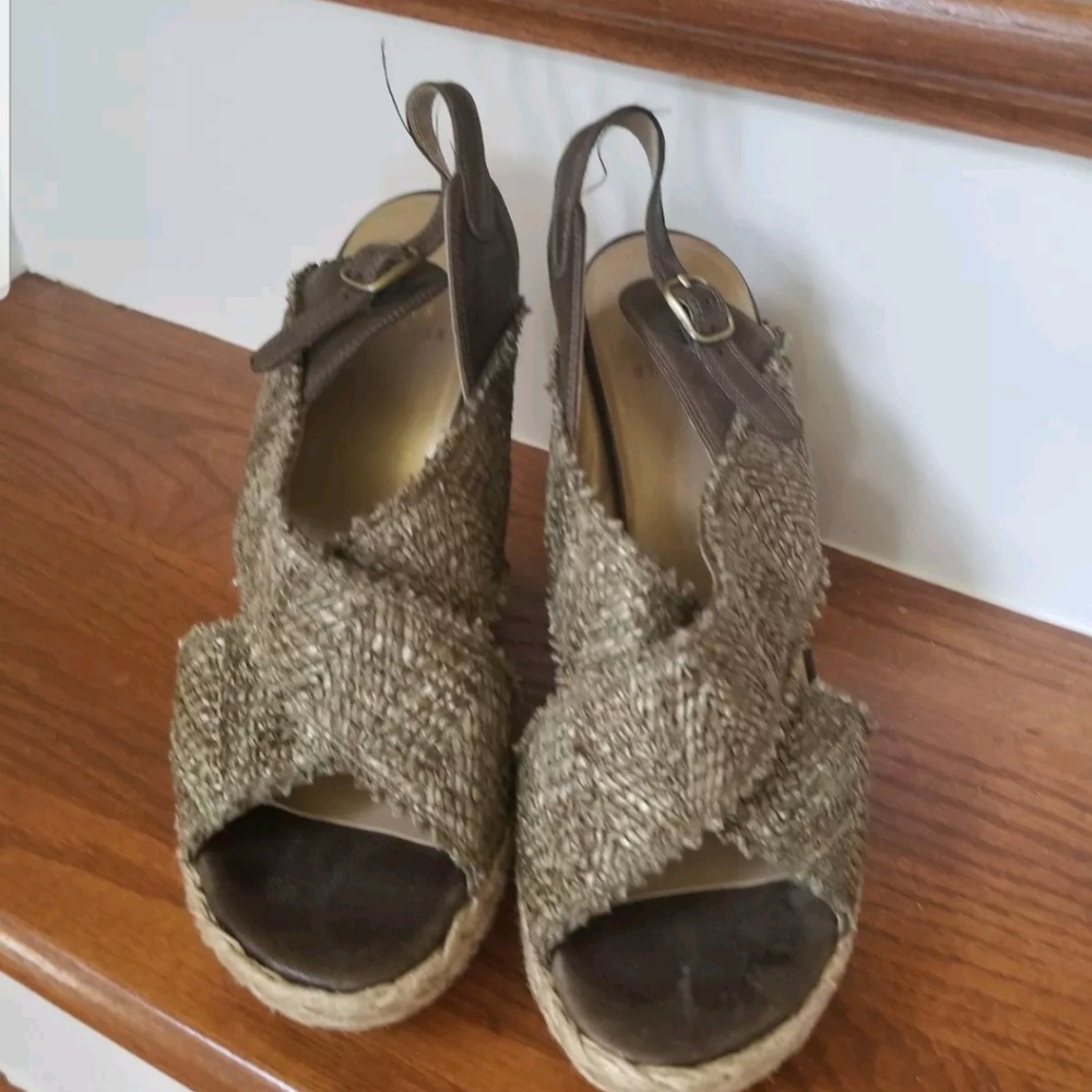 Stuart Weitzman Jute Espadrille Wedge Sand…